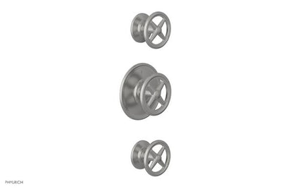 Phylrich - Works Thermostatic Valve with Two Volume Control - Cross Handles