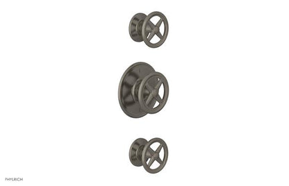 Phylrich - Works Thermostatic Valve with Two Volume Control - Cross Handles