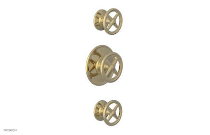 Phylrich - Works Thermostatic Valve with Two Volume Control - Cross Handles
