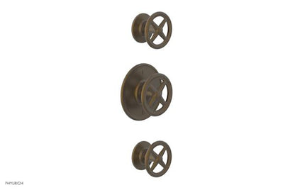 Phylrich - Works Thermostatic Valve with Two Volume Control - Cross Handles