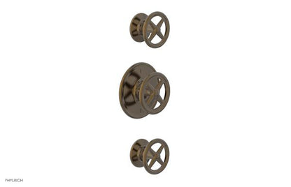 Phylrich - Works Thermostatic Valve with Two Volume Control - Cross Handles