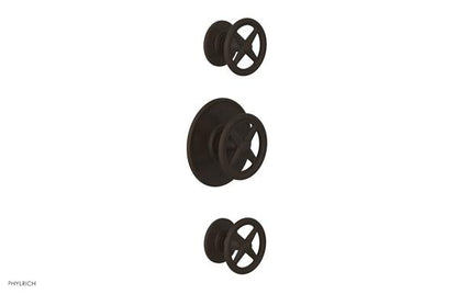 Phylrich - Works Thermostatic Valve with Two Volume Control - Cross Handles