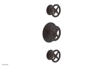 Phylrich - Works Thermostatic Valve with Two Volume Control - Cross Handles