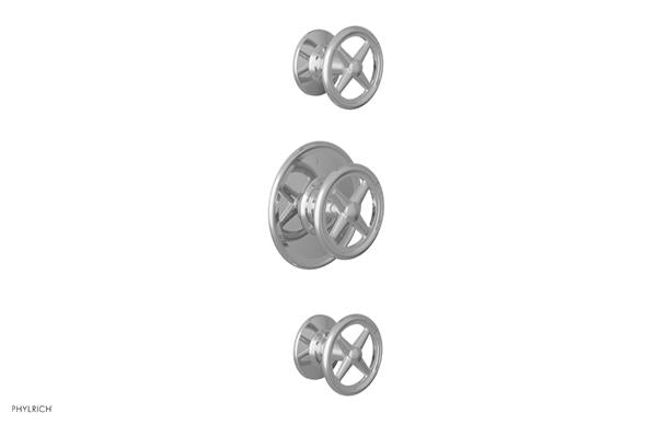 Phylrich - Works Thermostatic Valve with Two Volume Control - Cross Handles