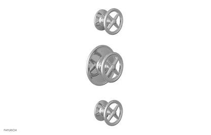 Phylrich - Works Thermostatic Valve with Two Volume Control - Cross Handles