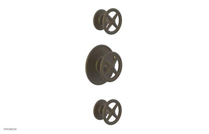 Phylrich - Works Thermostatic Valve with Two Volume Control - Cross Handles