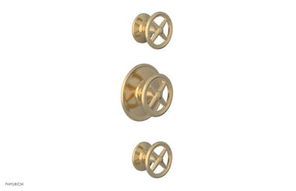 Phylrich - Works Thermostatic Valve with Two Volume Control - Cross Handles