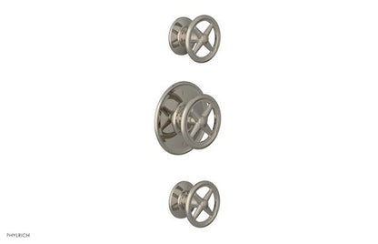 Phylrich - Works Thermostatic Valve with Two Volume Control - Cross Handles