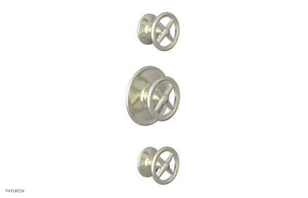 Phylrich - Works Thermostatic Valve with Two Volume Control - Cross Handles