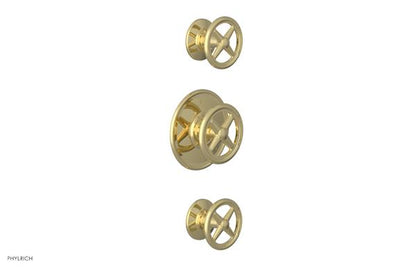 Phylrich - Works Thermostatic Valve with Two Volume Control - Cross Handles