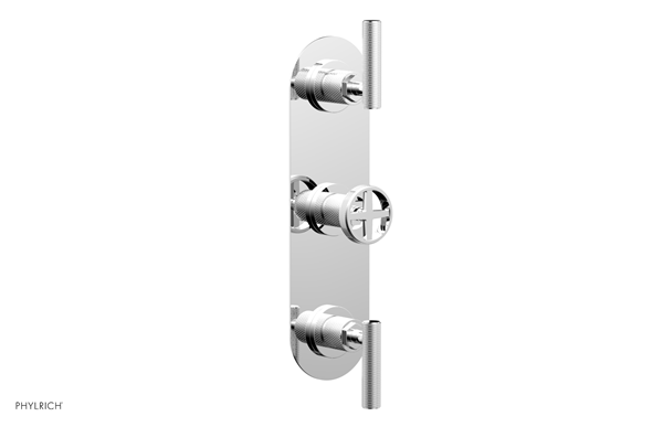 Phylrich - Dustrie Thermostatic Valve with Two Volume Control - Knurled Lever Handles