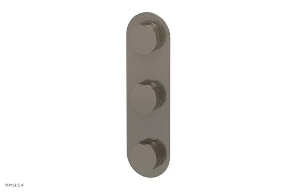 Phylrich - Circ Thermostatic Valve with Two Volume Control - Round Handles