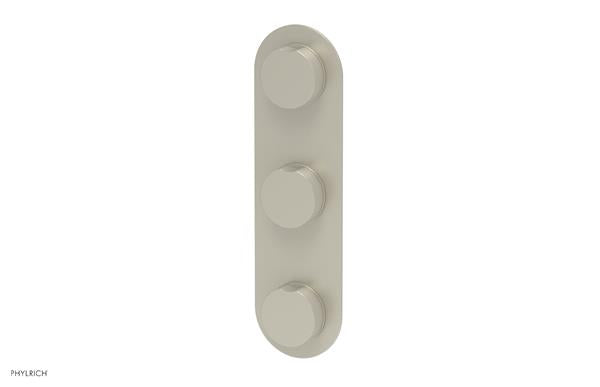Phylrich - Circ Thermostatic Valve with Two Volume Control - Round Handles
