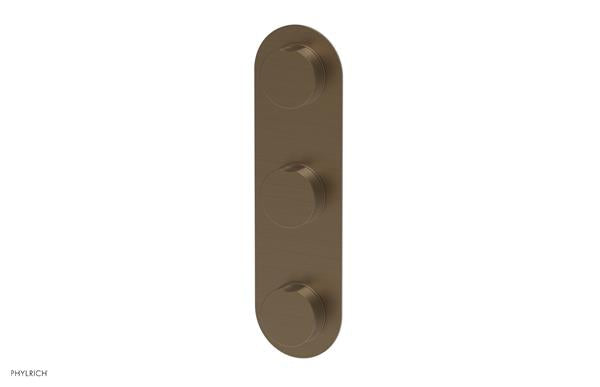 Phylrich - Circ Thermostatic Valve with Two Volume Control - Round Handles