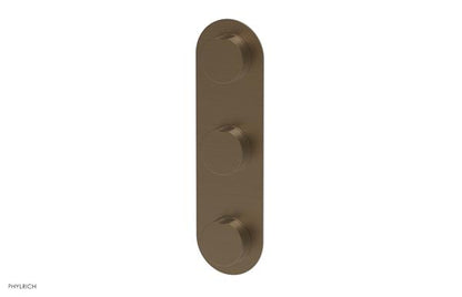 Phylrich - Circ Thermostatic Valve with Two Volume Control - Round Handles
