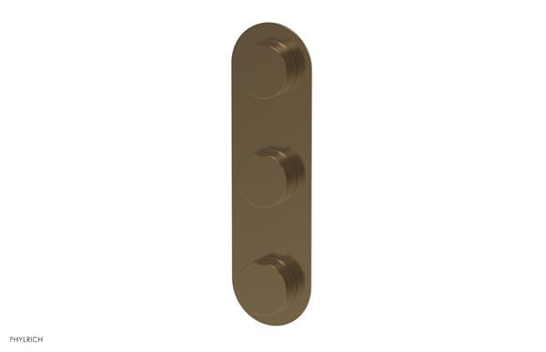 Phylrich - Circ Thermostatic Valve with Two Volume Control - Round Handles