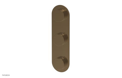 Phylrich - Circ Thermostatic Valve with Two Volume Control - Round Handles