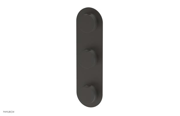 Phylrich - Circ Thermostatic Valve with Two Volume Control - Round Handles