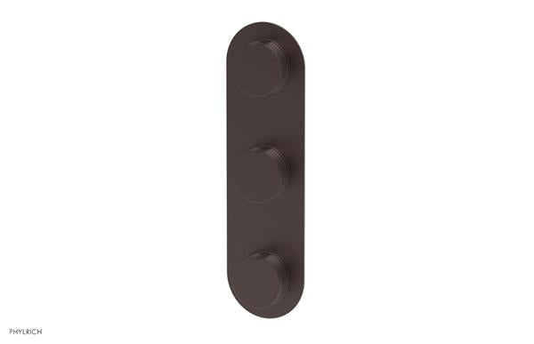 Phylrich - Circ Thermostatic Valve with Two Volume Control - Round Handles