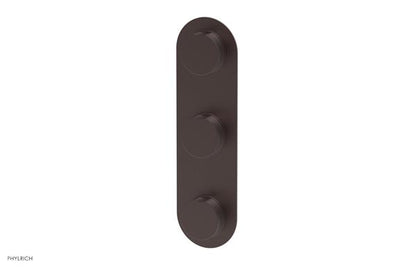 Phylrich - Circ Thermostatic Valve with Two Volume Control - Round Handles