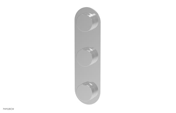 Phylrich - Circ Thermostatic Valve with Two Volume Control - Round Handles