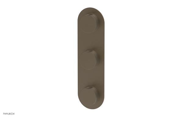Phylrich - Circ Thermostatic Valve with Two Volume Control - Round Handles