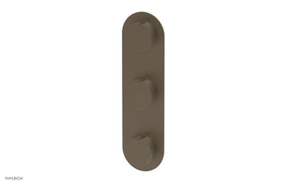 Phylrich - Circ Thermostatic Valve with Two Volume Control - Round Handles