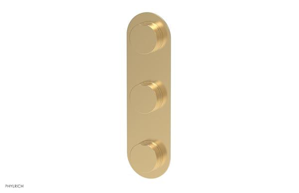 Phylrich - Circ Thermostatic Valve with Two Volume Control - Round Handles