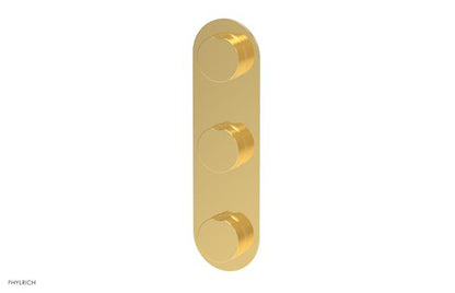Phylrich - Circ Thermostatic Valve with Two Volume Control - Round Handles