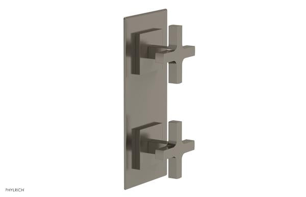 Phylrich - Croi Thermostatic Valve with Volume Control or Diverter - Cross Handles