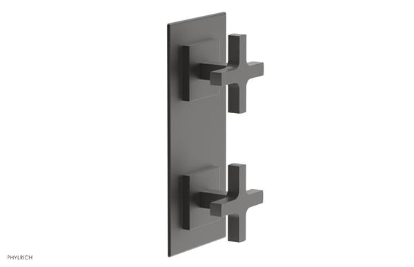 Phylrich - Croi Thermostatic Valve with Volume Control or Diverter - Cross Handles