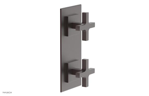 Phylrich - Croi Thermostatic Valve with Volume Control or Diverter - Cross Handles