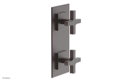 Phylrich - Croi Thermostatic Valve with Volume Control or Diverter - Cross Handles