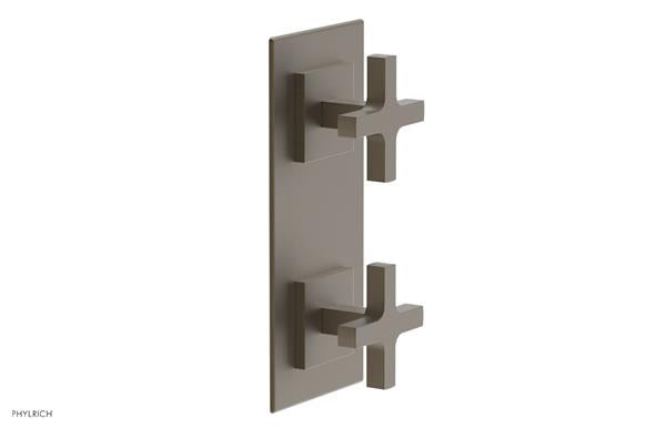 Phylrich - Croi Thermostatic Valve with Volume Control or Diverter - Cross Handles
