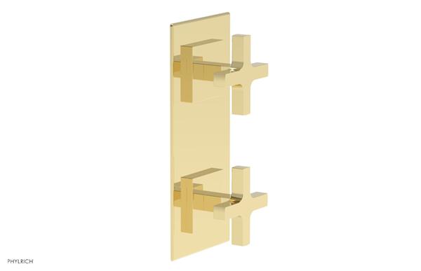 Phylrich - Croi Thermostatic Valve with Volume Control or Diverter - Cross Handles