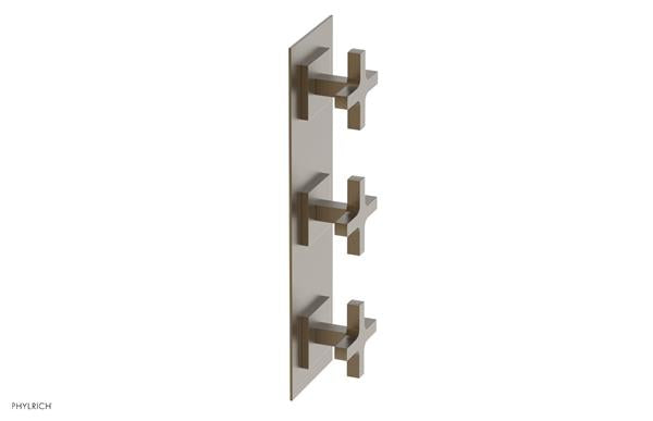 Phylrich - Croi Thermostatic Valve with Two Volume Control - Cross Handles