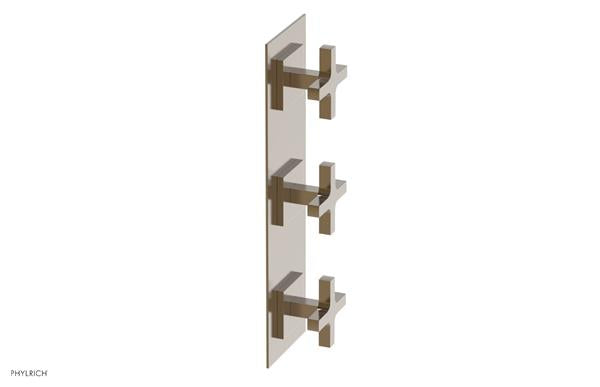 Phylrich - Croi Thermostatic Valve with Two Volume Control - Cross Handles