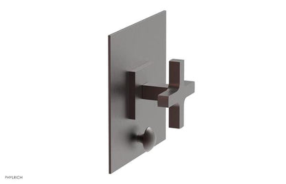 Phylrich - Croi Pressure Balance Shower Plate with Diverter and Cross Handle Trim Set