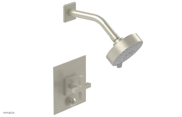 Phylrich - Croi Pressure Balance Shower and Diverter Set (Less Spout) - Cross Handle