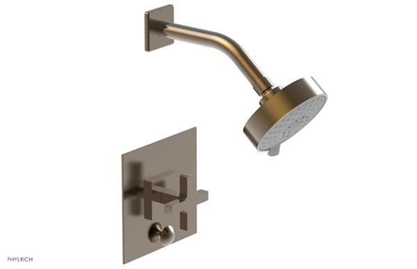 Phylrich - Croi Pressure Balance Shower and Diverter Set (Less Spout) - Cross Handle
