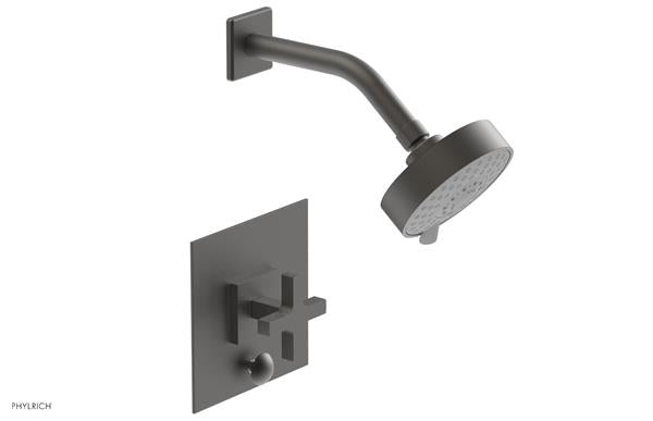 Phylrich - Croi Pressure Balance Shower and Diverter Set (Less Spout) - Cross Handle