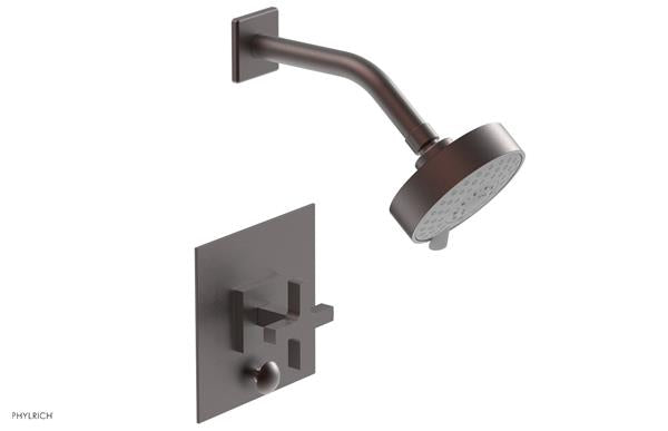 Phylrich - Croi Pressure Balance Shower and Diverter Set (Less Spout) - Cross Handle