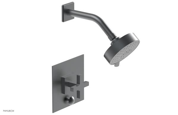 Phylrich - Croi Pressure Balance Shower and Diverter Set (Less Spout) - Cross Handle