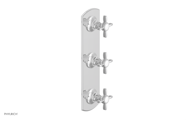 Phylrich - Jamestown Thermostatic Valve with Two Volume Control - Cross Handles