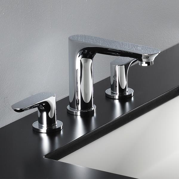 Lacava - Flou Deck-Mount Three-Hole Faucet With Two Lever Handles
