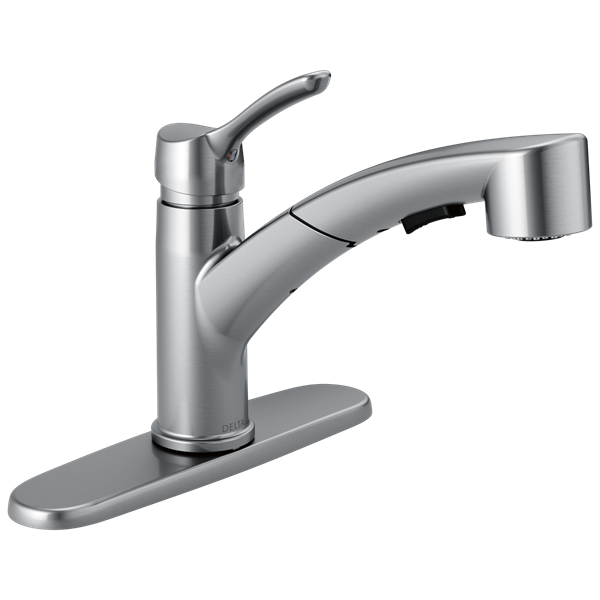 Delta - Collins Single Handle Pull-Out Kitchen Faucet
