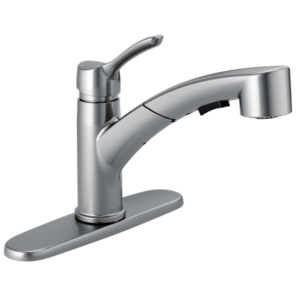 Delta - Collins Single Handle Pull-Out Kitchen Faucet