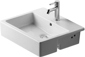 Duravit - Vero 21 5/8" Rectangular Semi-Recessed Sink in White