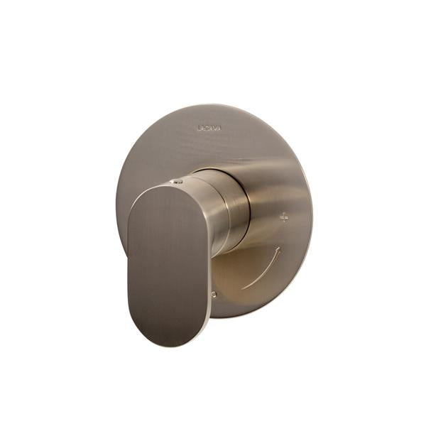 Lacava - Flou Flou-Trim- Built-In Progressive Pressure Balancing Mixer With A Lever Handle And Round Backplate