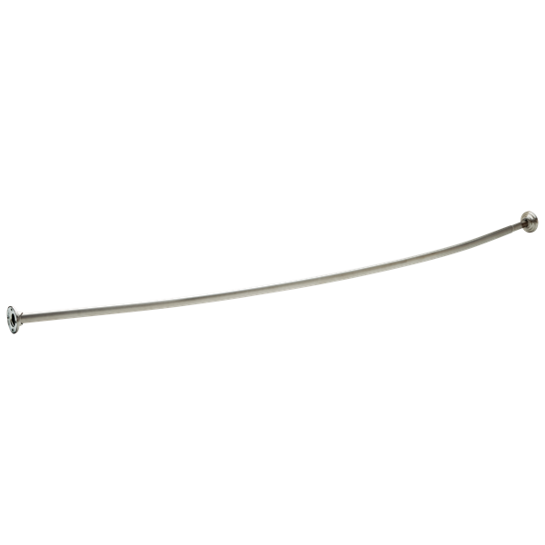 Delta - 1 Inch X 6' Curved Shower Rod With Brackets, 6 Inch Bow
